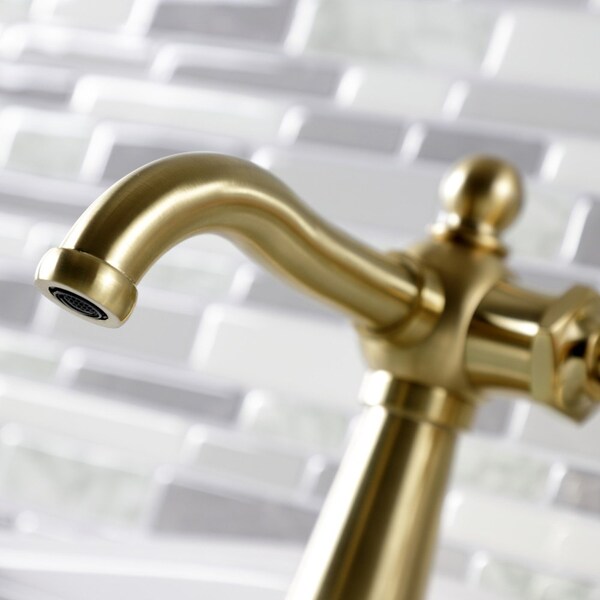 KSD3547RX Single-Handle Bathroom Faucet With Push Pop-Up, Brushed Brass